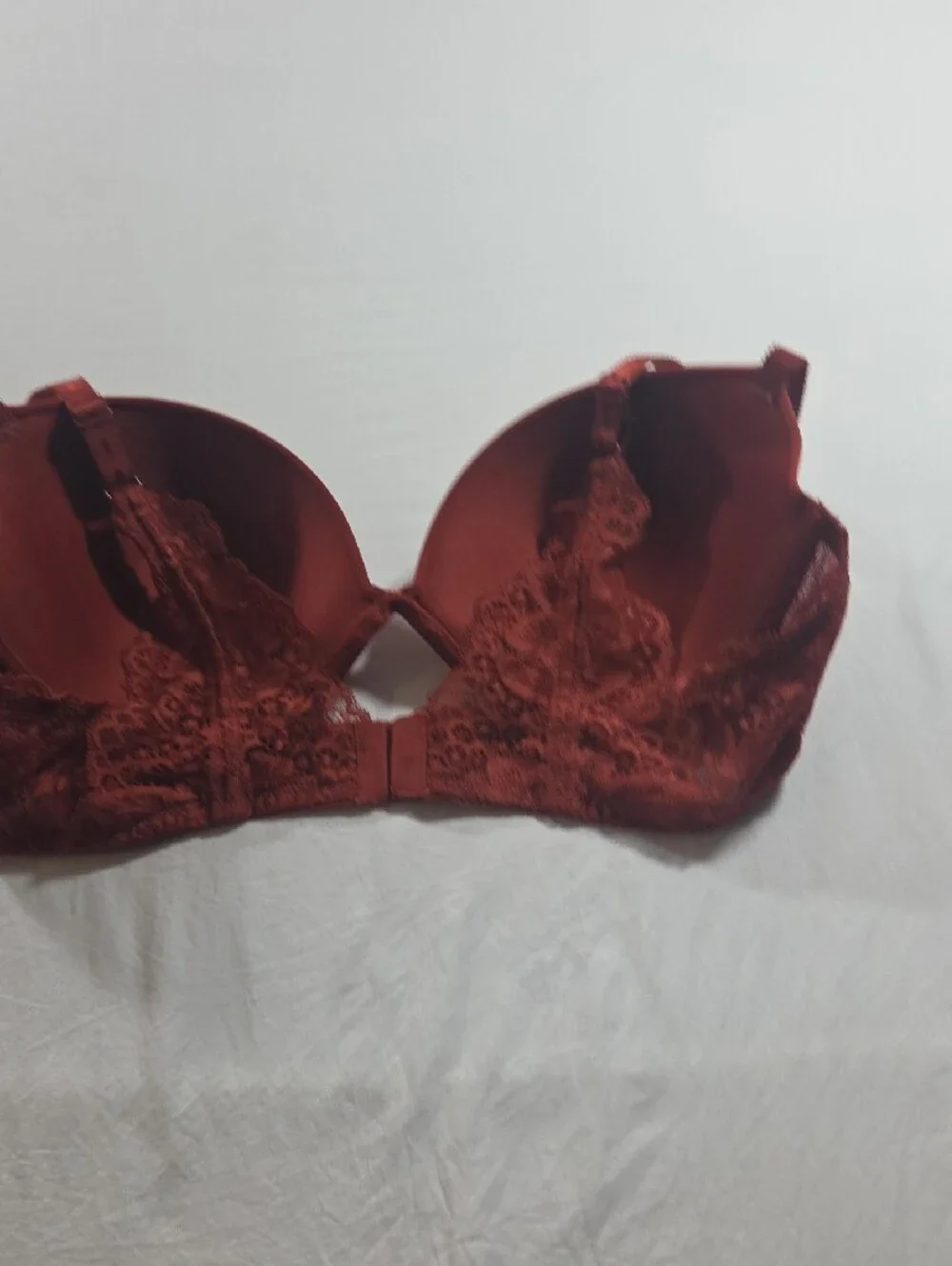 Auden Seamless Padded Bra in Rust - Everyday Support Lace Smooth
